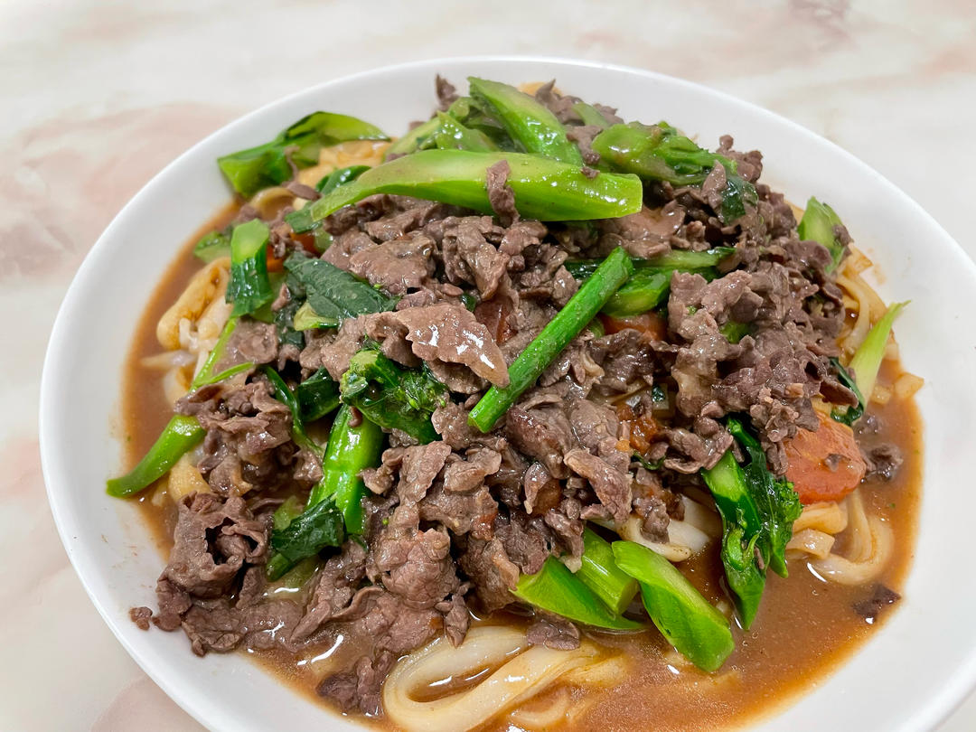 湿炒牛河，香润，光盘以示尊重
