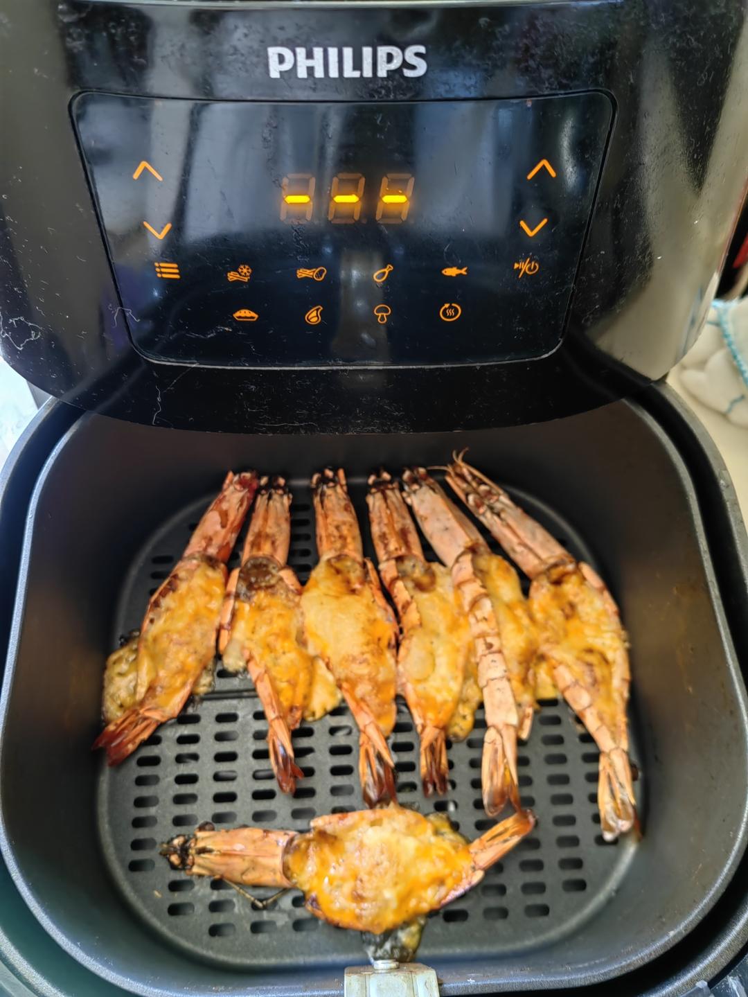 芝士沙拉黑虎虾（空气炸锅版）