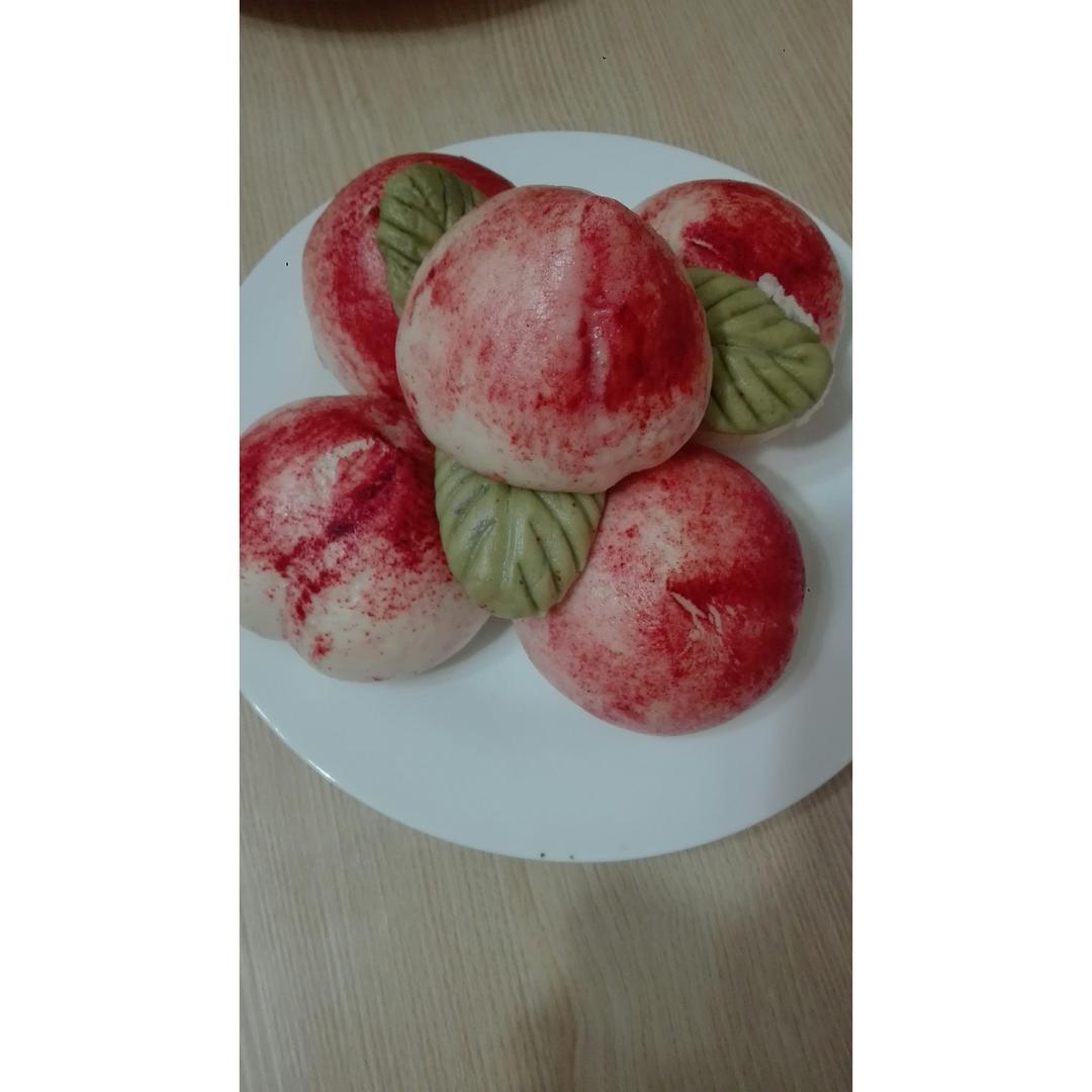 寿桃馒头（水蜜桃馒头）