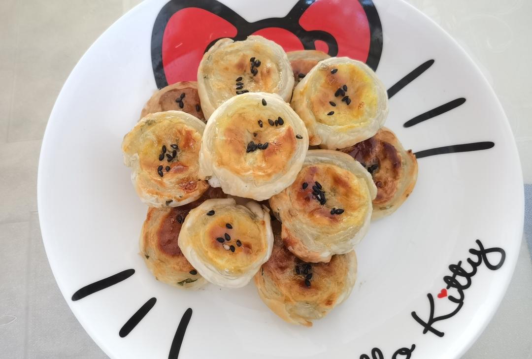 烤箱版手抓饼香蕉卷