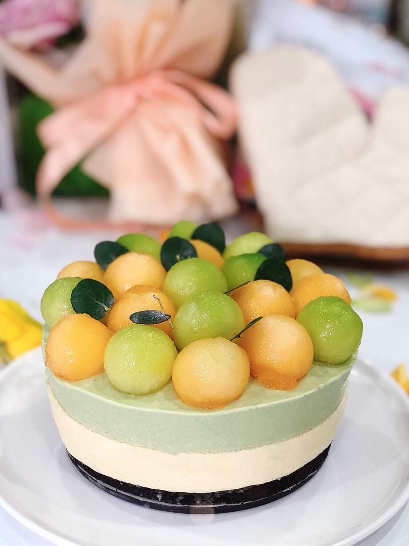 【清凉夏日】蜜瓜乳酪蛋糕