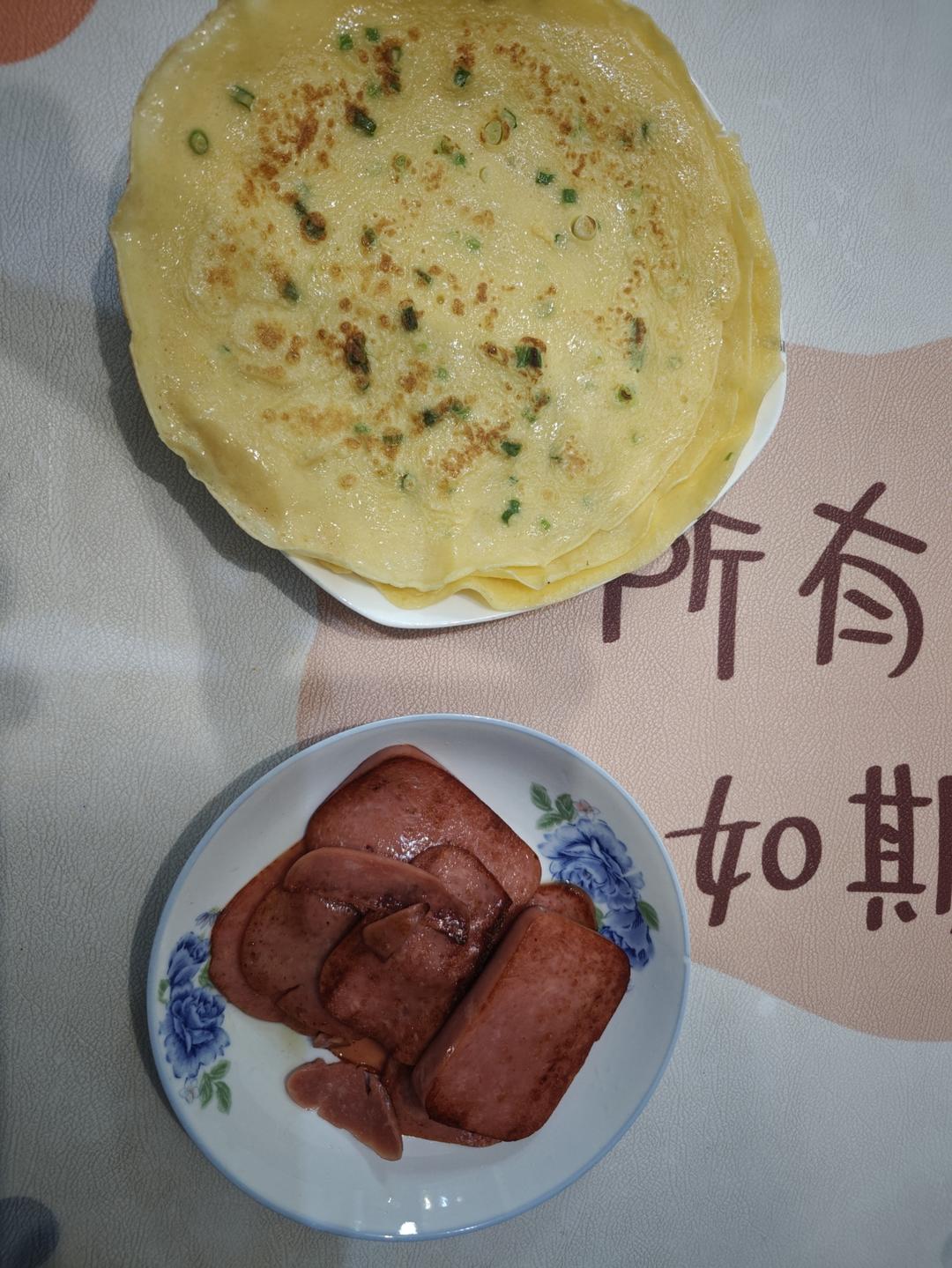 奶香葱花蛋饼（低筋面粉版）
