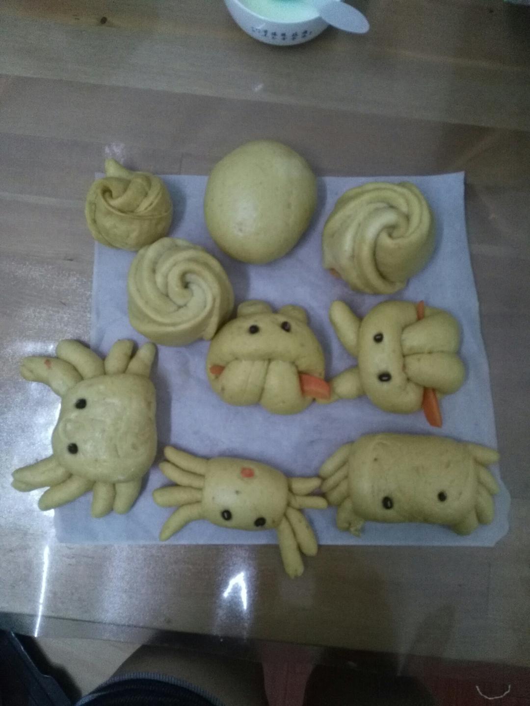 南瓜螃蟹馒头花样馒头