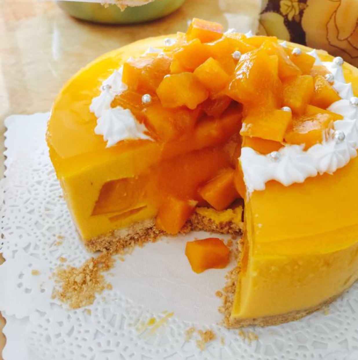 《Tinrry下午茶》教你做芒果流心慕斯（6寸配方）