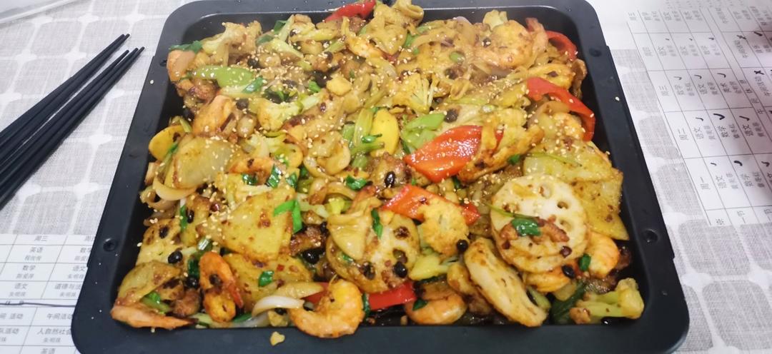 干锅土豆虾