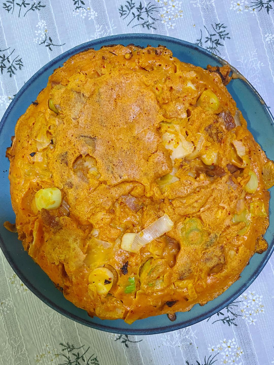 韩国海鲜泡菜饼的做法