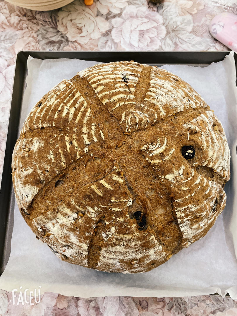 ❗️❗️免揉，没有一颗糖没有一滴油黑麦核桃面包，减脂刮油