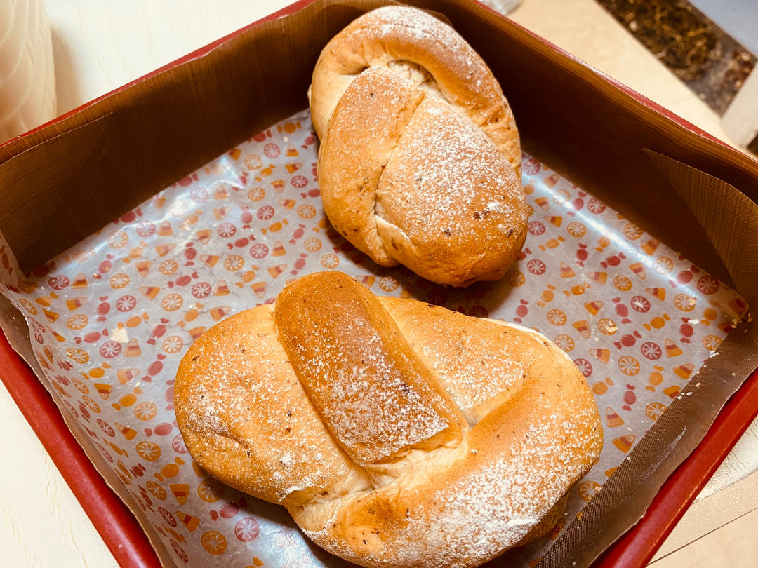 全麦牛奶蜜豆软欧