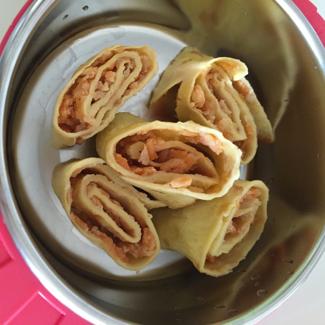 鲜虾鸡蛋卷宝宝辅食精华一岁以上宝宝