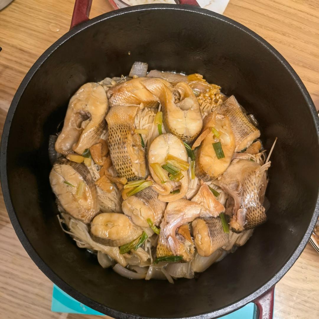 葱香焗鲈鱼
