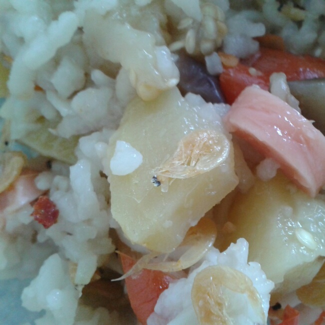 电饭锅版香菇土豆饭