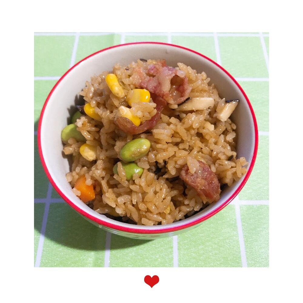 懒人必备～电饭煲腊肠焖饭