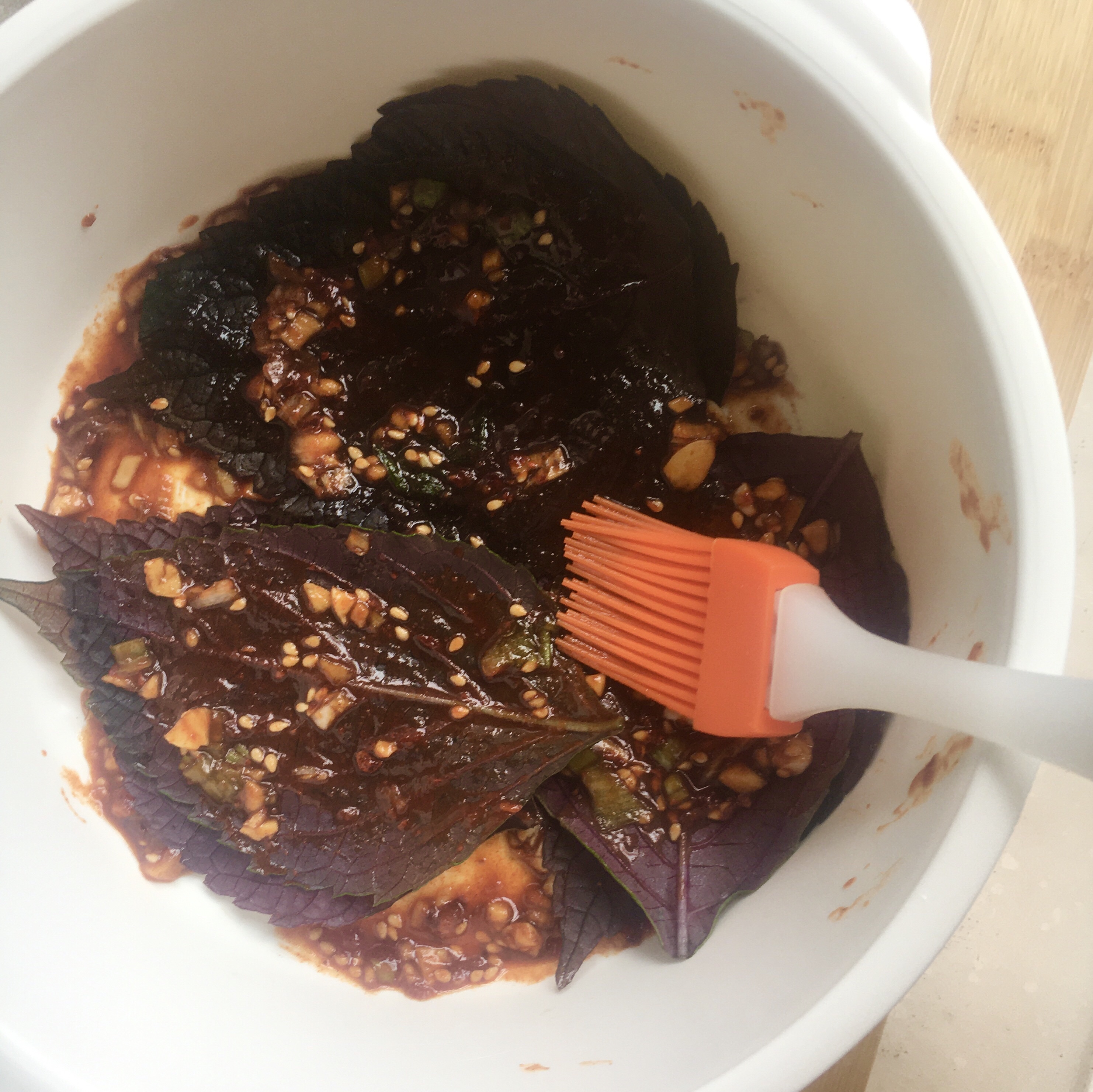 超级下饭的韩式腌紫苏叶的做法 步骤20