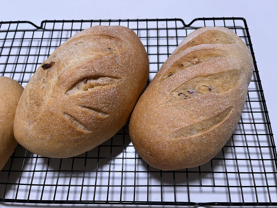 香喷喷的全麦培根面包