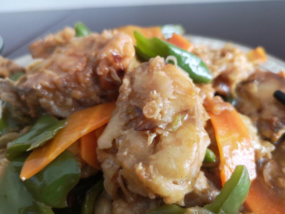 leer做的糖醋明太鱼段溜鱼段