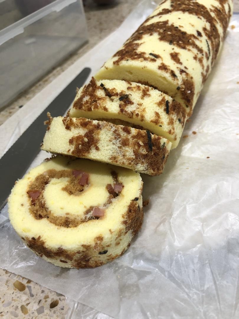 葱香肉松蛋糕卷