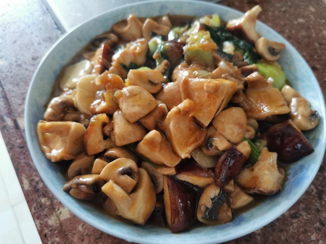 蚝油炒双菇