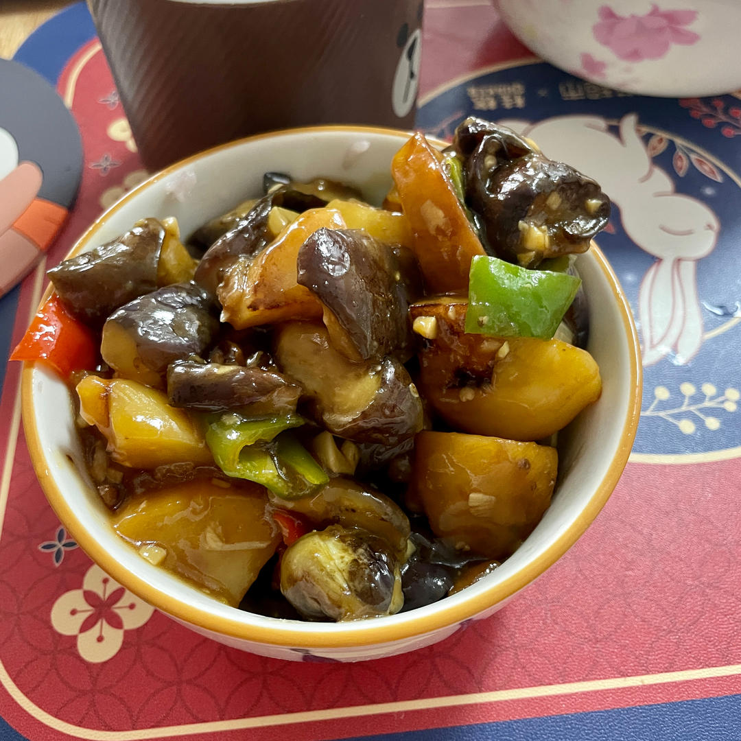 不用油炸巨省事的家常地三鲜