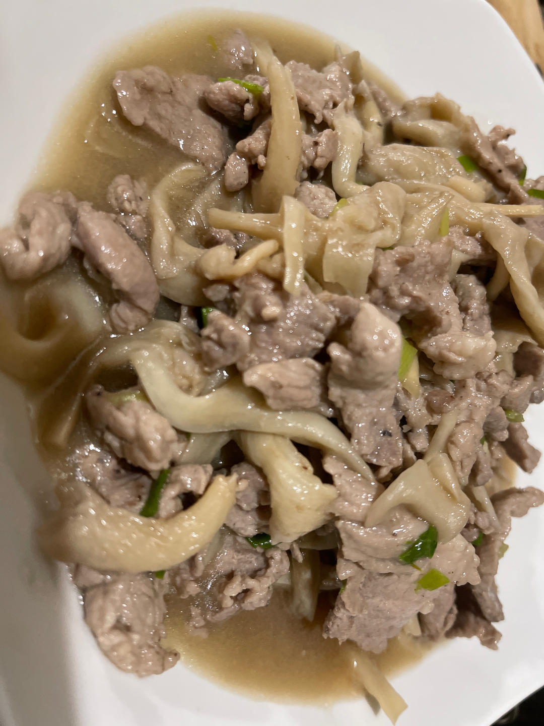 平菇炒牛肉