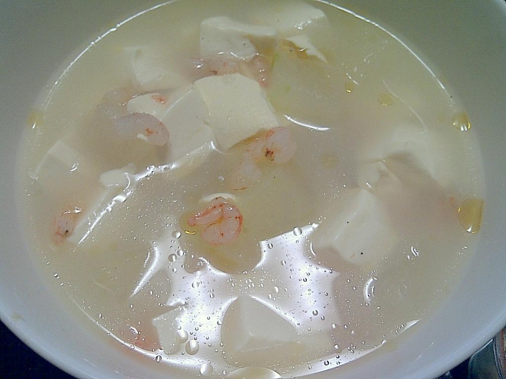 冬瓜虾仁豆腐汤的做法