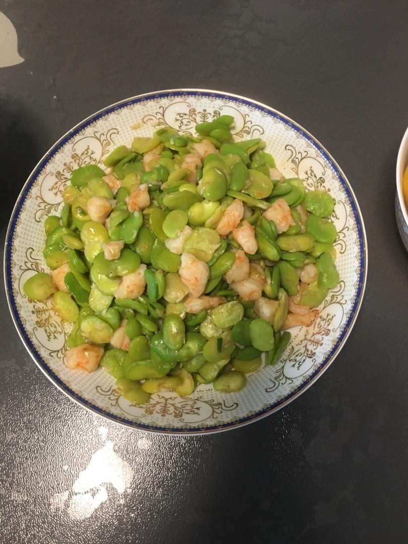 虾仁炒蚕豆