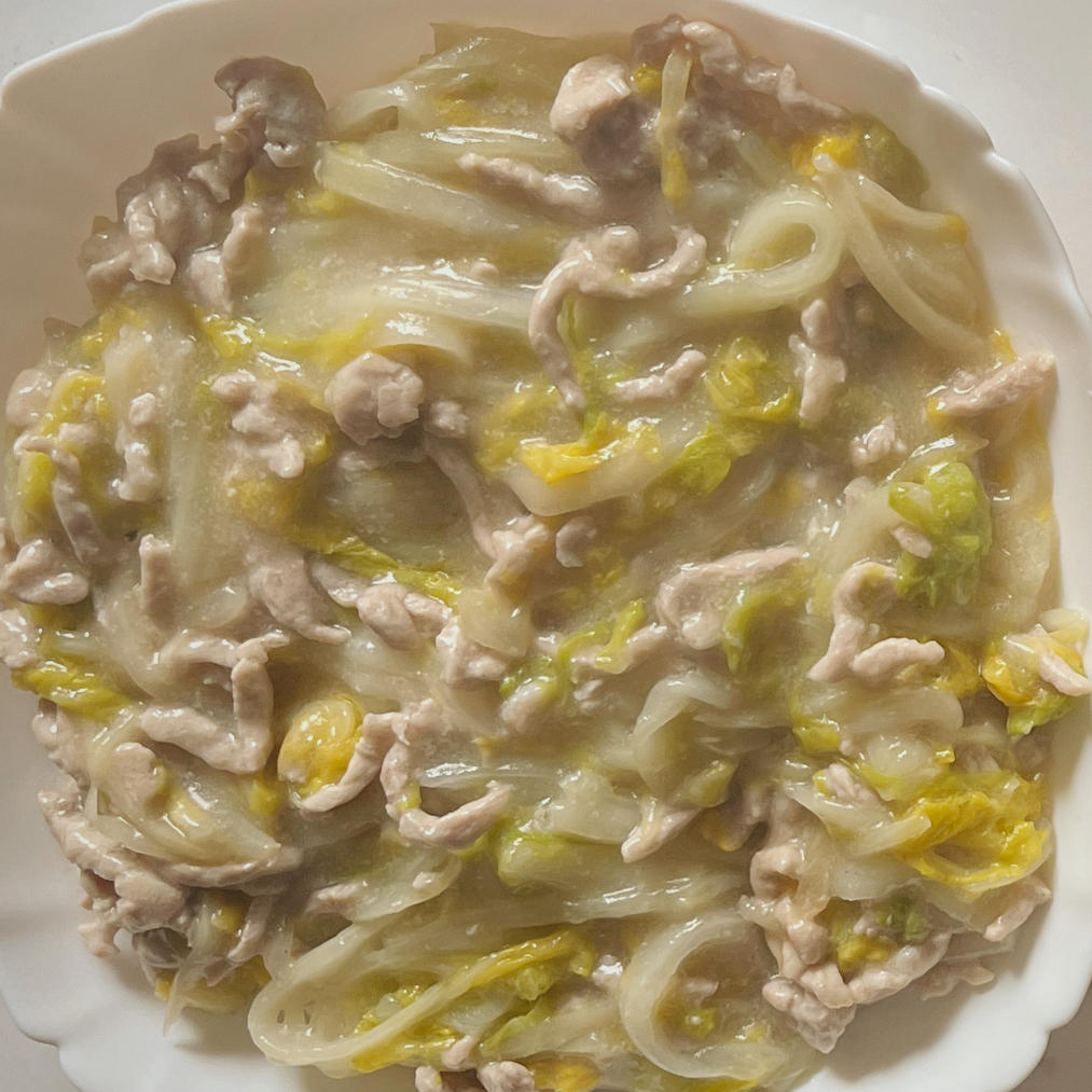 白菜烂糊肉丝