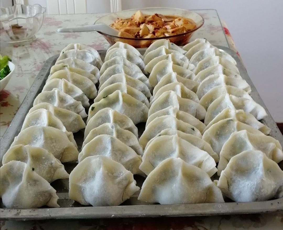 猪肉菜馅饺子     基础饺子的包法