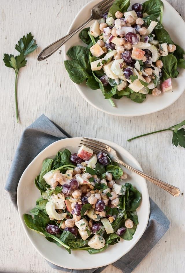 健康素食—鹰嘴豆华尔道夫沙拉(chickpea waldorf salad)的做法 步骤