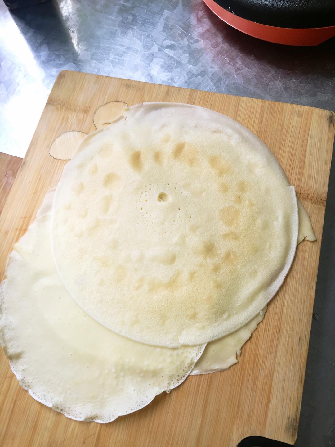 薄春饼千层蛋糕饼胚的做法