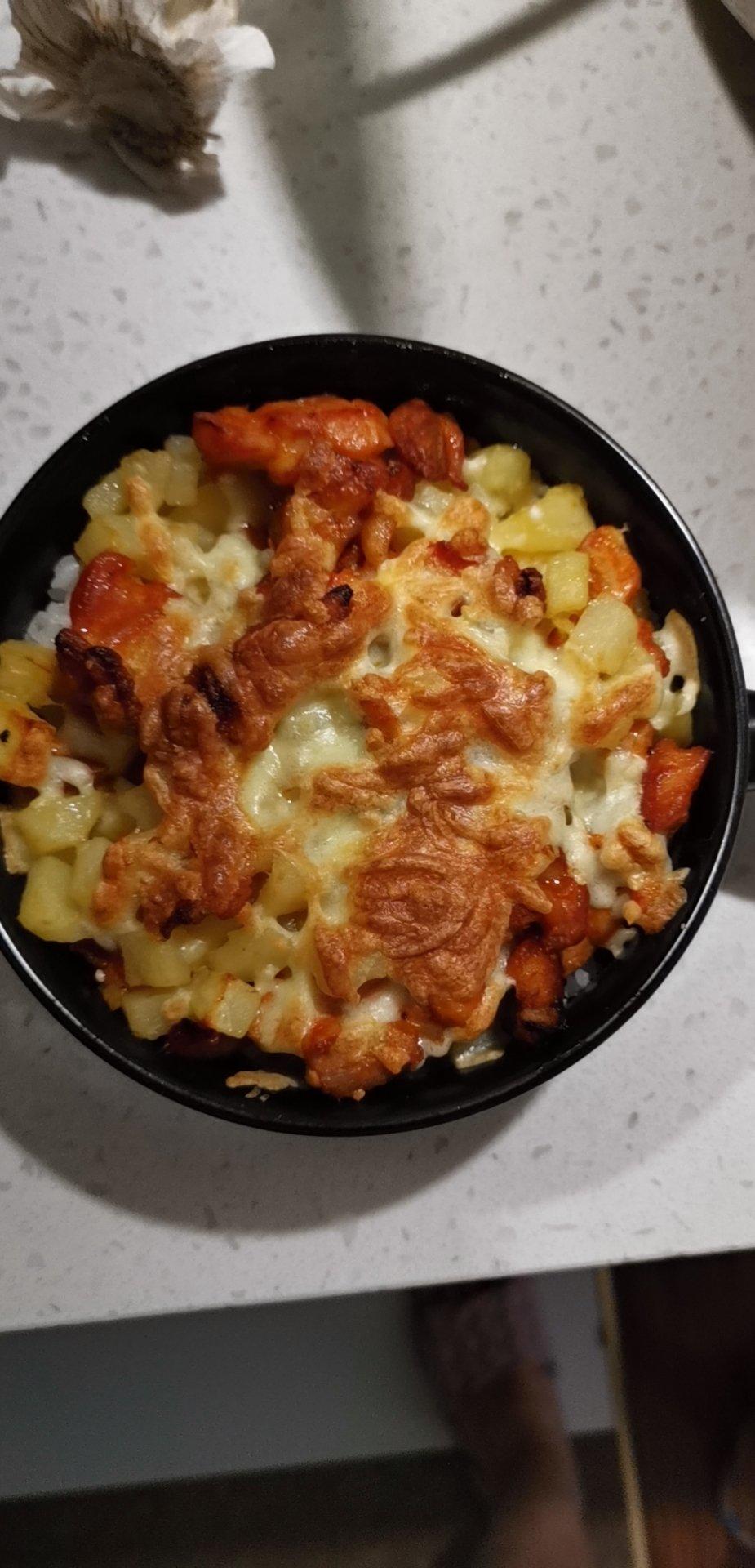 新奥尔良烤鸡腿土豆(+芝士焗饭)