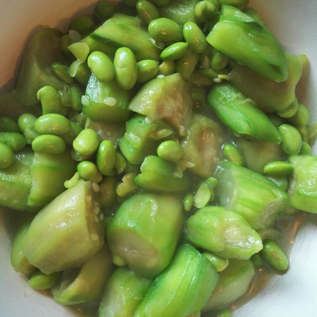 丝瓜炒毛豆