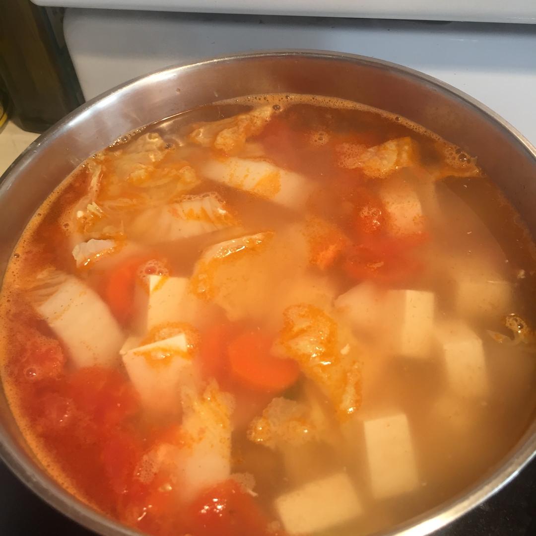 番茄白菜豆腐汤