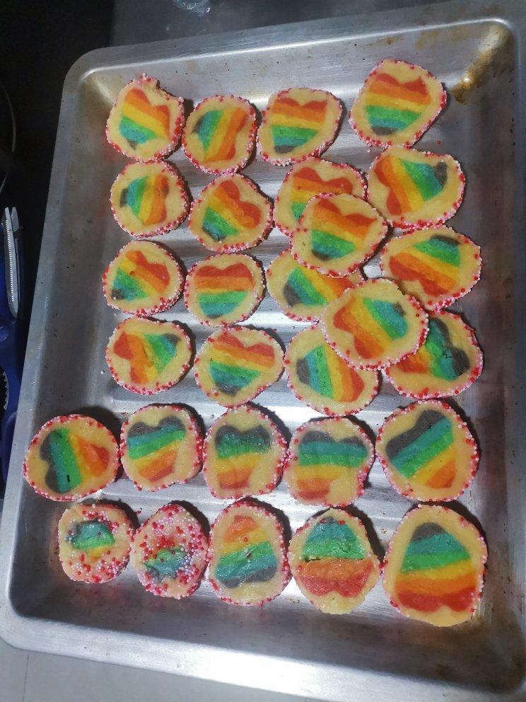 绝对惊呆所有人的彩虹心曲奇（26张超详细图步骤绝对良心）