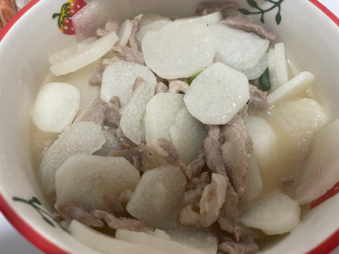 好吃到光盘的山药炒肉片