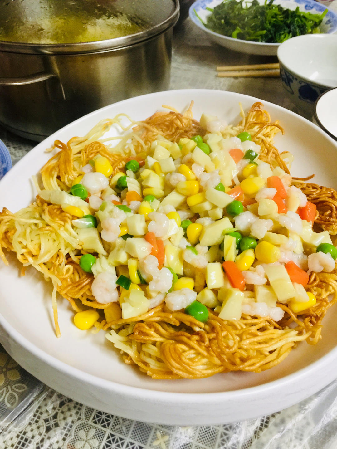 老爸最爱的虾仁两面黄「王家沙版」