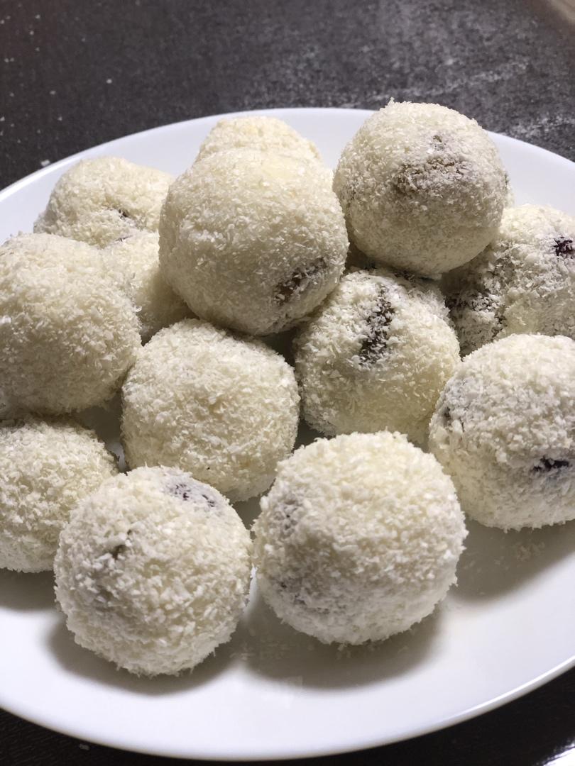 免烤箱❗️酸甜可口的山药蔓越莓椰蓉球