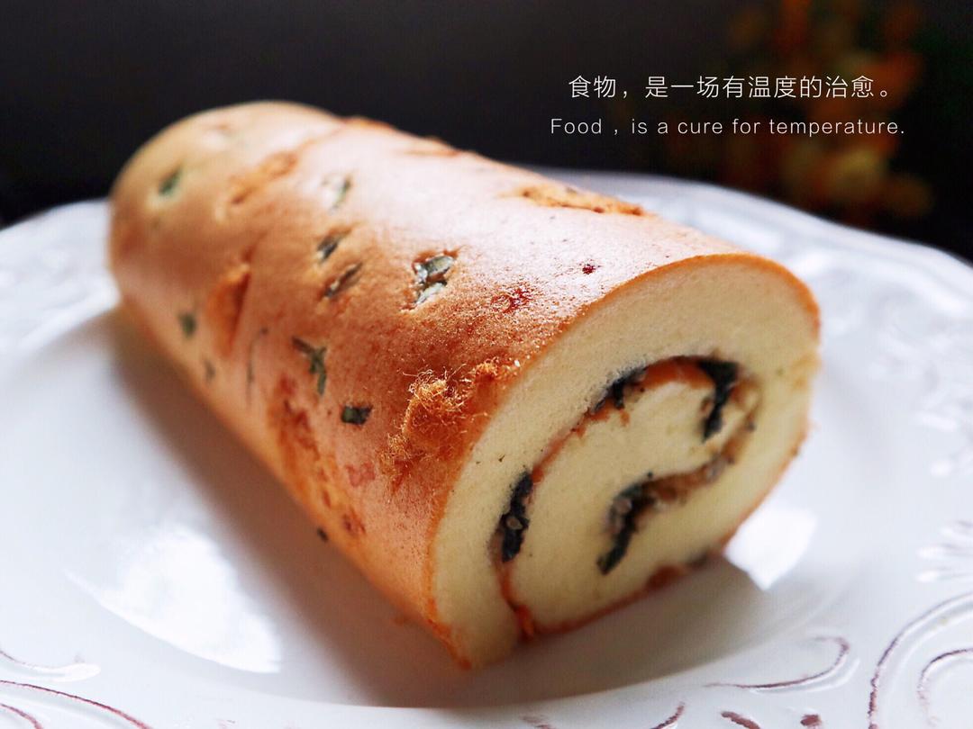 海苔葱香肉松蛋糕卷（28✖️28方盘）的做法