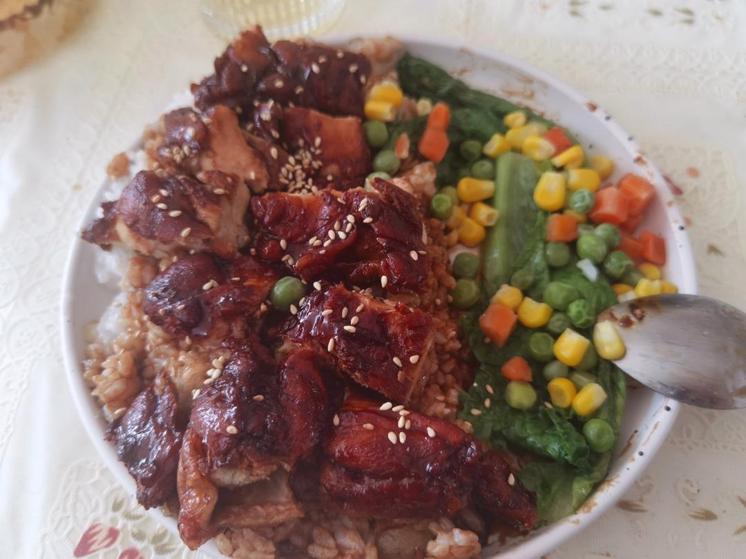 蜜汁好吃的蜜汁鸡腿饭