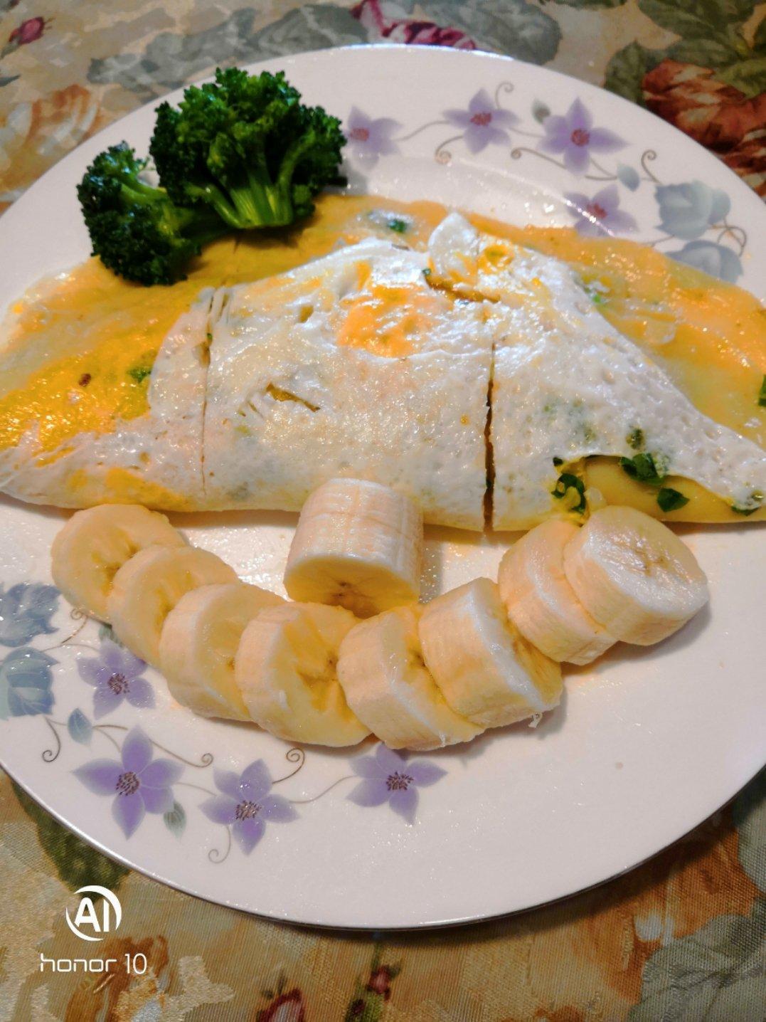 儿童早餐—香葱火腿鸡蛋饼