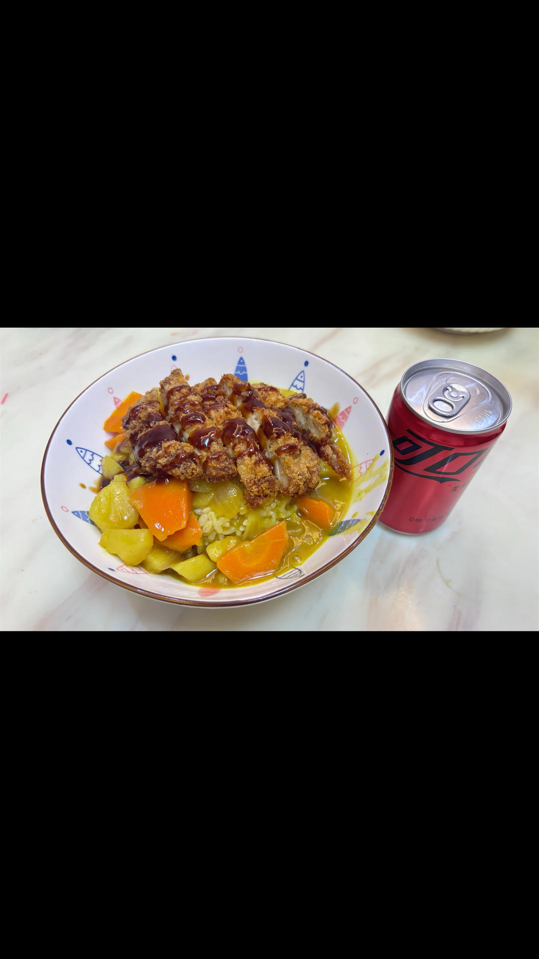 炸鸡排咖喱饭