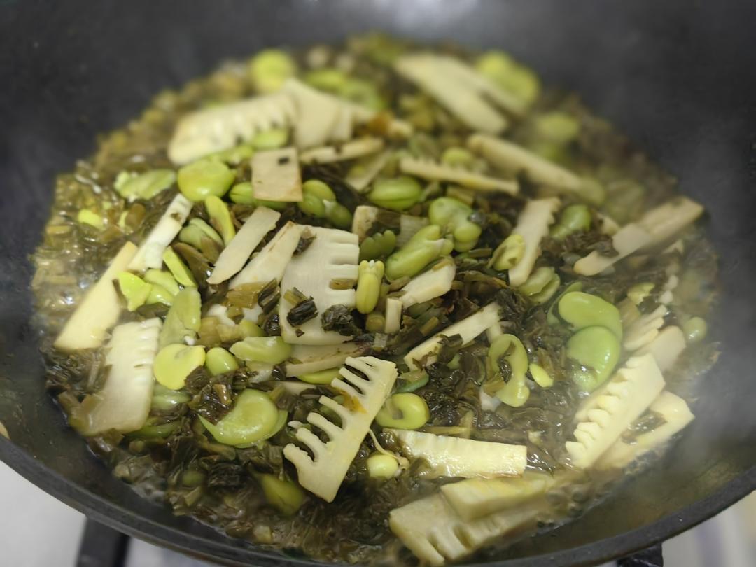 春令菜-雪菜（雪里蕻）烧蚕豆