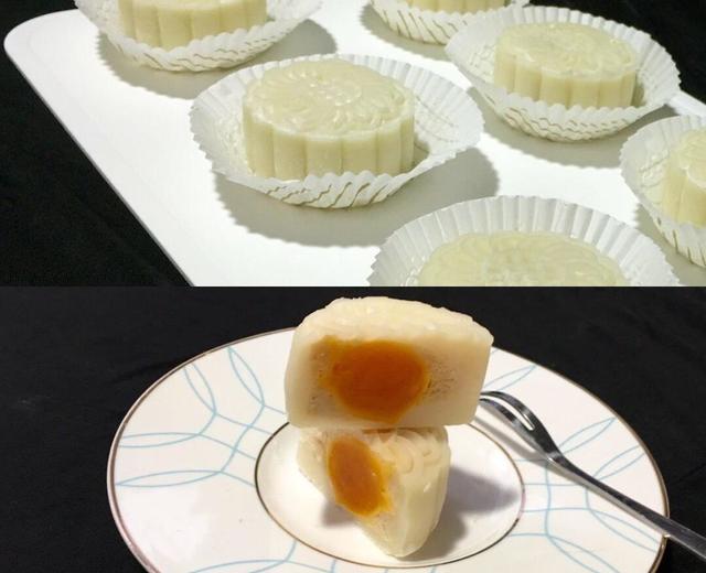 蛋黄白莲蓉冰皮月饼的做法