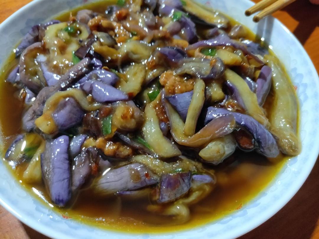 红烧肉沫茄子