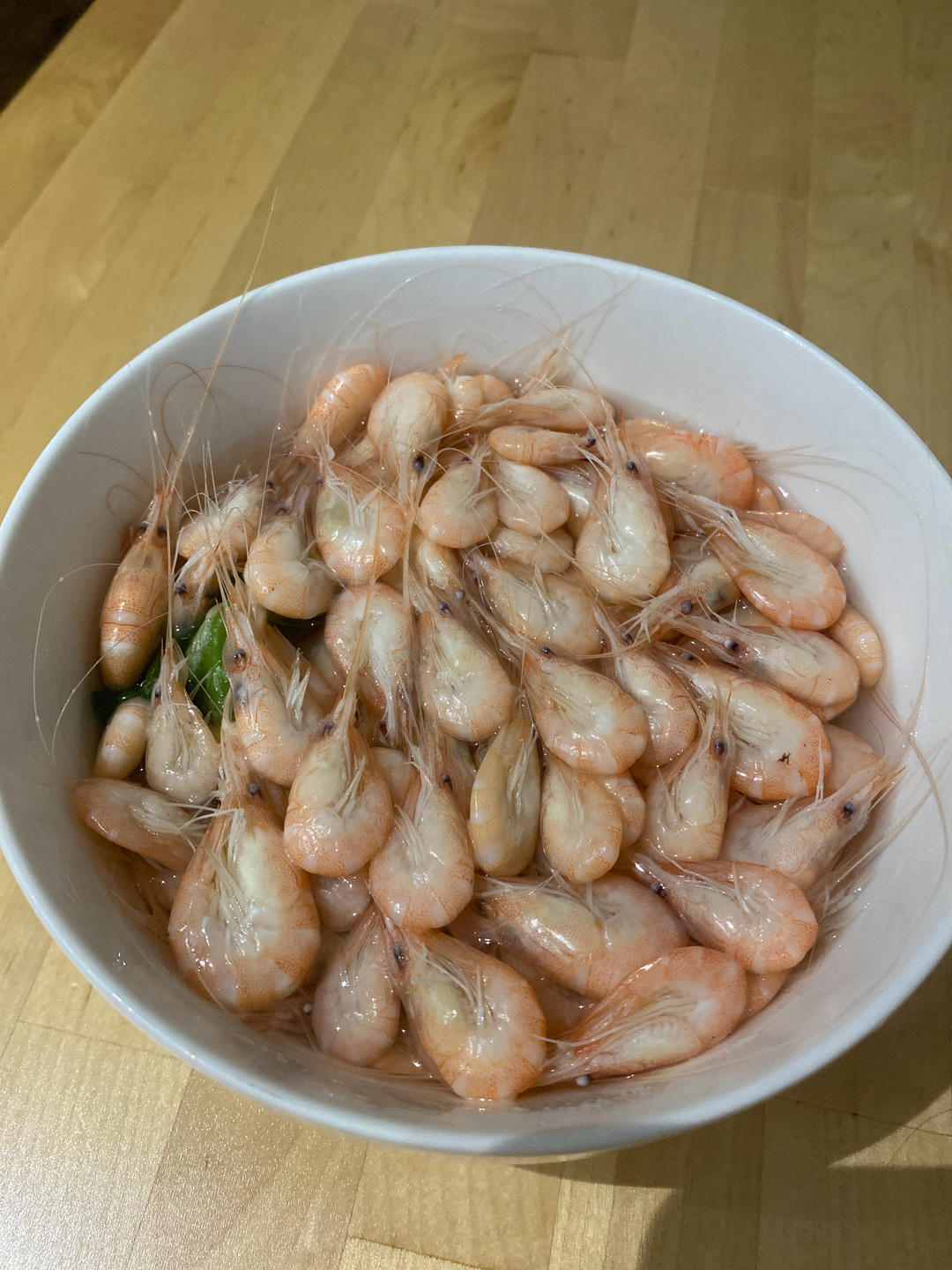 只要3步骤～盐水白米虾