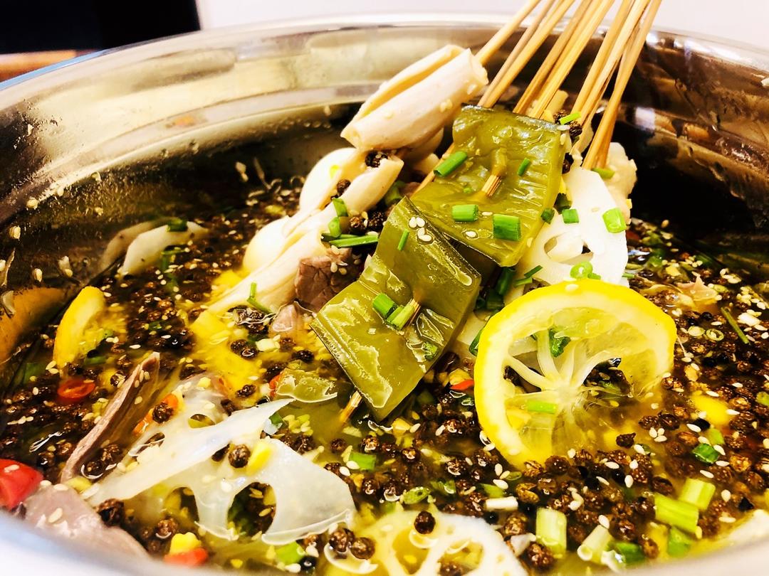 阳光洒满屋做的藤椒钵钵鸡冷串串