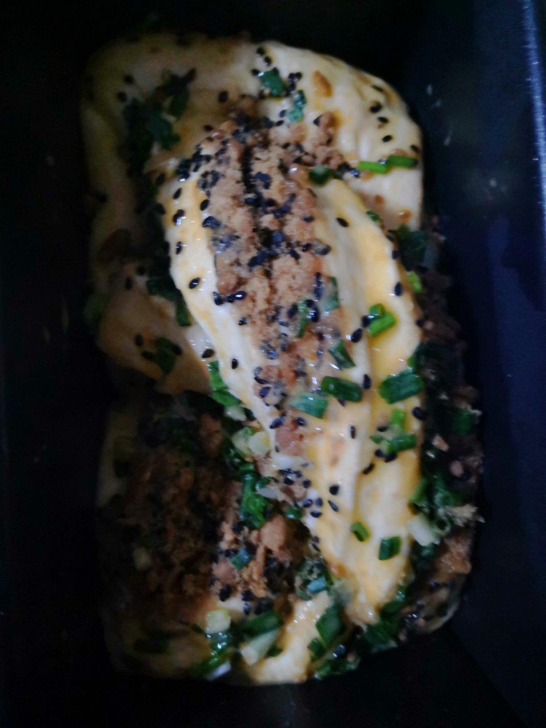 香葱肉松手撕吐司