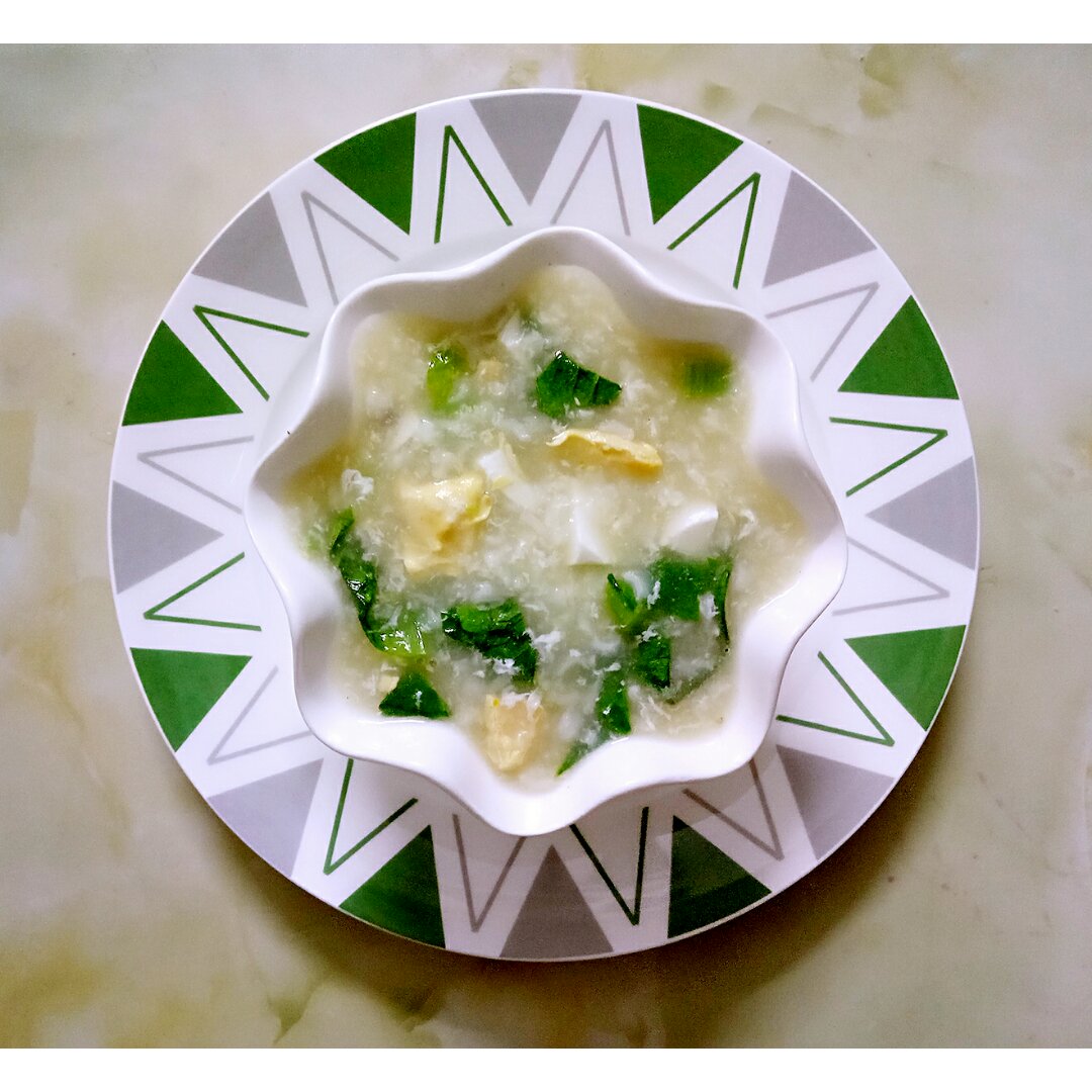 芥菜咸蛋粥