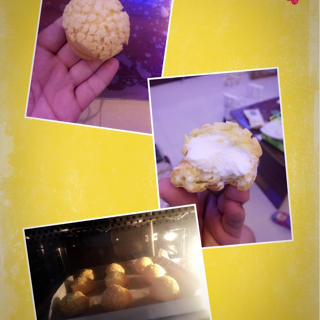 酥皮奶油泡芙--#皮黑森林#