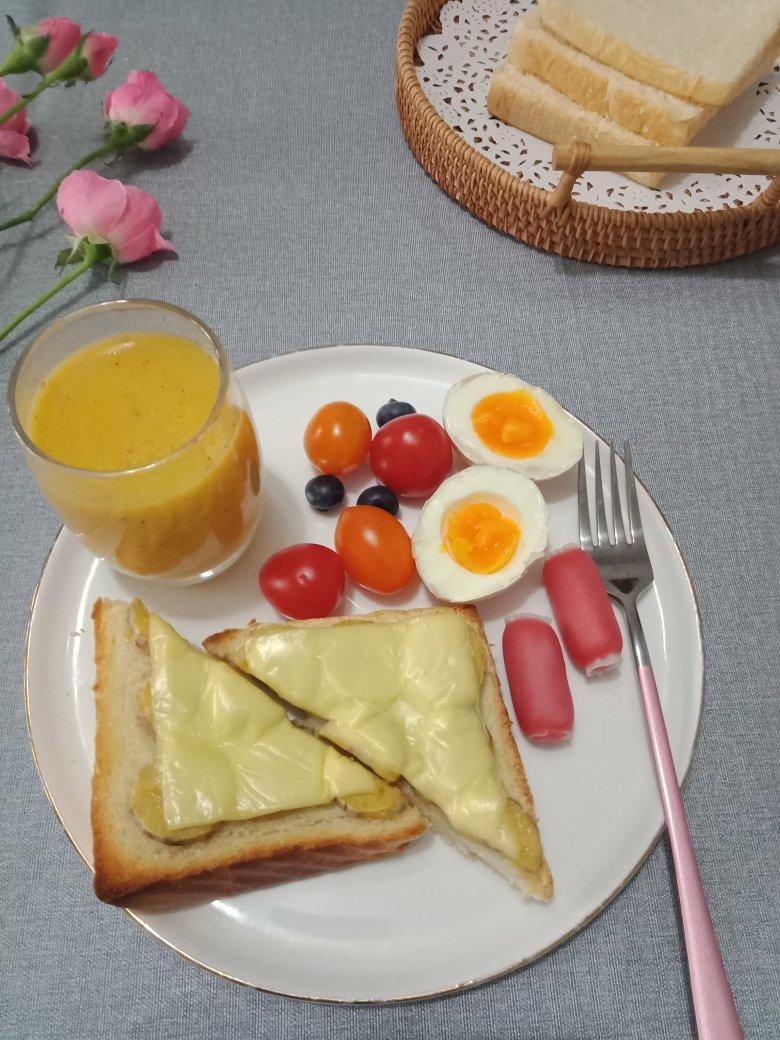 花生酱快手营养早餐料理😋满口爆浆-神仙般吃法