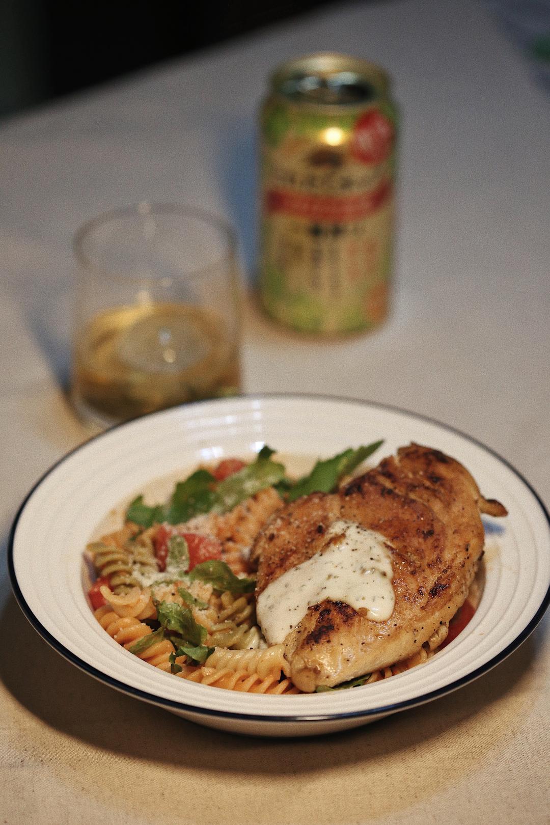 低碳低脂鸡肉意面沙拉的做法